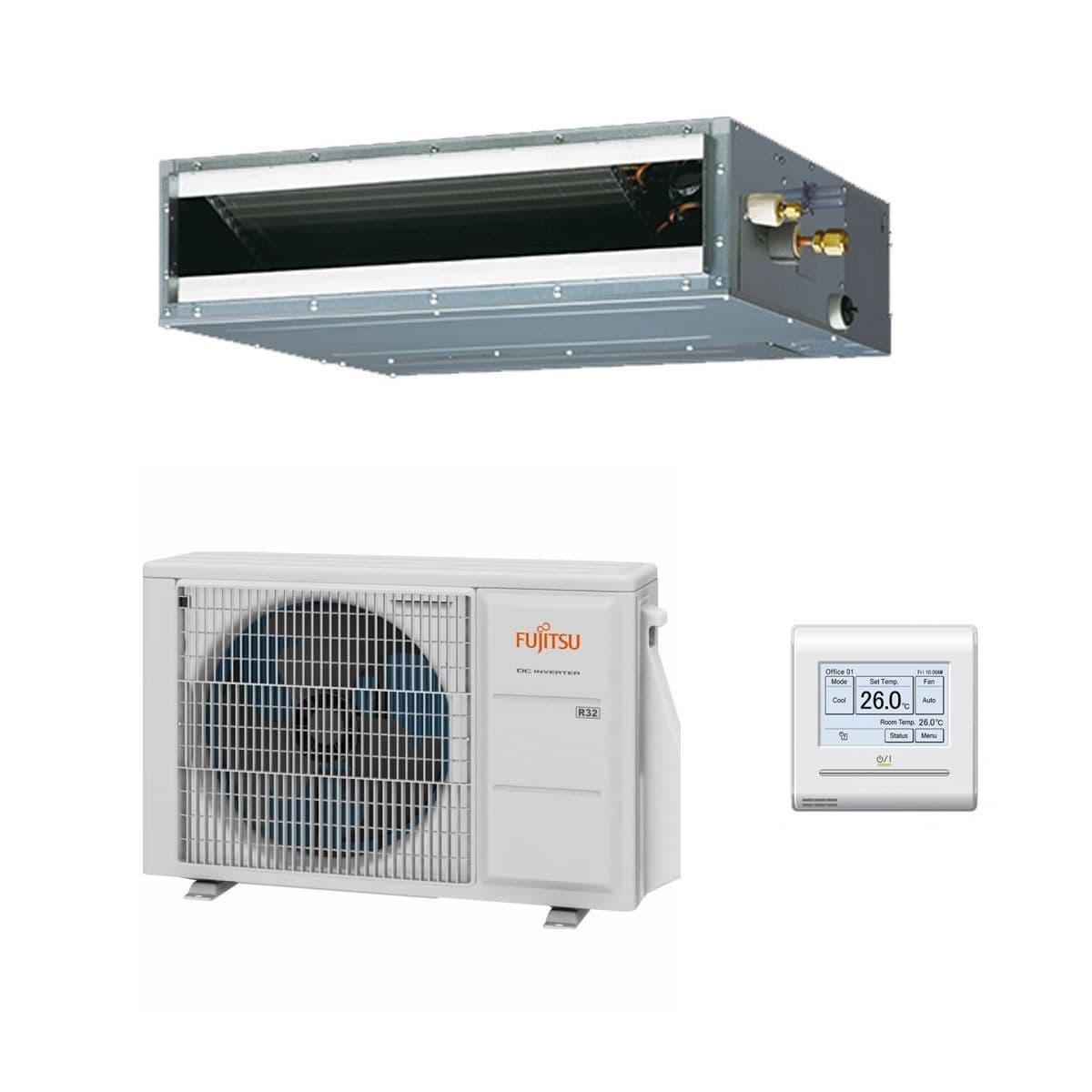 Fujitsu Air Conditioning ARXG12KLLAP / AOEG12KBTB Slim Duct
