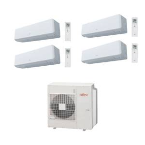 Fujitsu multi split system with 4 way wall mounted indoors units