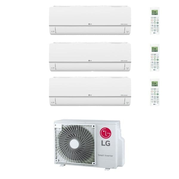 Multi-Room Air Conditioning System with Three Standard Plus Wall-Mounted Heat Pumps – A+++ Energy Efficiency