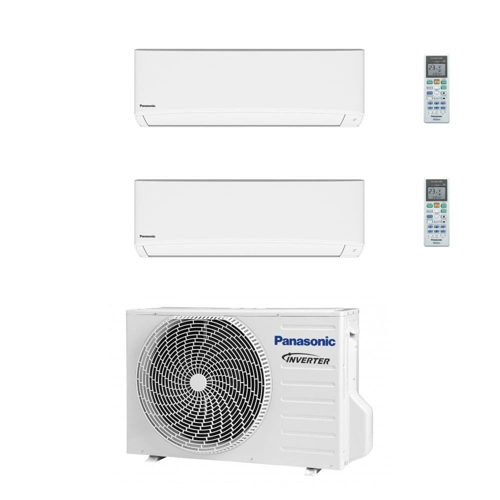 a Panasonic multi-split air conditioning system designed to cool multiple rooms efficiently using one outdoor unit and several indoor units.