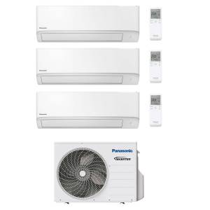 a Panasonic multi-split air conditioning system designed to cool multiple rooms efficiently using one outdoor unit and several indoor units.