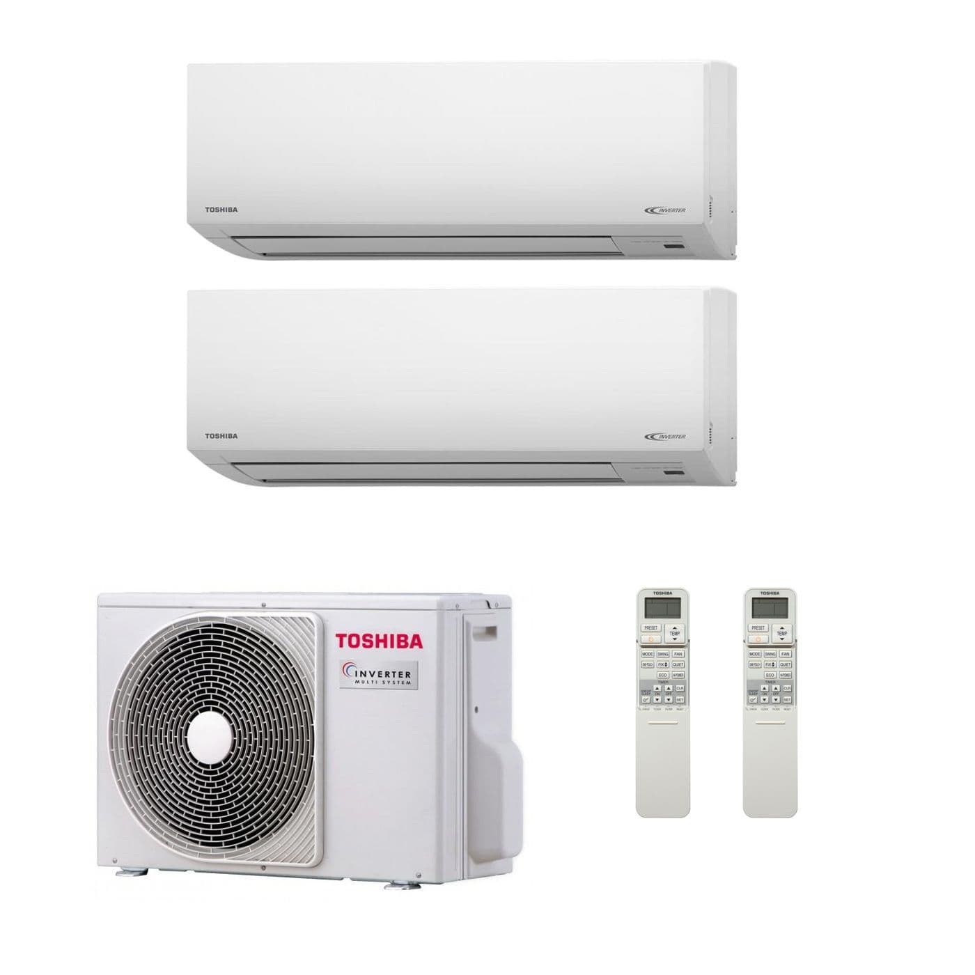 Toshiba RAS-2M14S3AV-E Multi Room Inverter Heat pump 2 x Suzumi Suzumi 3.5Kw/12000Btu A++ 240V~50Hz